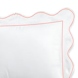 400TC Cotton Scallop Embroidery & Border Sateen Solid Pillow Sham