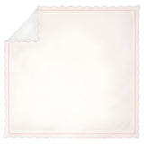 400TC Cotton Scallop Embroidery & Border Sateen Solid Duvet Cover Set