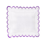 Allena 400TC Cotton Scallop Embroidery Sateen Microcheck Euro Sham