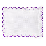 Allena 400TC Cotton Scallop Embroidery Sateen Microcheck Pillow Sham