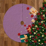 Velvet Quilted Round Christmas Tree Skirt