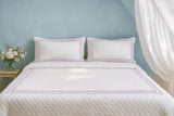 Classic Border Diamond Knitted Cotton Coverlet