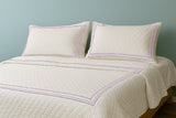 Classic Border Diamond Knitted Cotton Coverlet