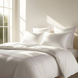 400TC Cotton Double Embroidery Sateen Solid Duvet Cover Set