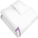 400TC Cotton Triple Embroidery Sateen Solid Duvet Cover Set