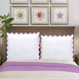 400TC U Shape Applique Embroidery Cotton Euro Sham