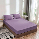 400TC Luxurious Single Embroidery Sateen Solid Cotton Fitted Sheet