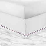 400TC Sateen Solid Cotton Double Embroidered Tailored Bed Skirt