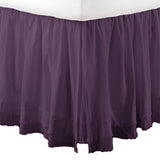 400TC Sateen Solid Cotton Fringe Ruffle Bed Skirt