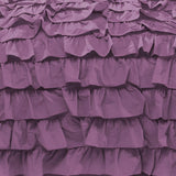 400TC Sateen Solid Cotton Waterfall Ruffle Duvet Cover Set