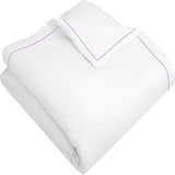 400TC Cotton Single Edge Embroidery Sateen Solid Duvet Cover Set