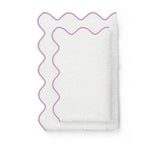 Scalloped Embroidered Bath Towels (Set of 2)