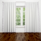 Scallop Polyester Curtain (Set of 2)