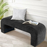 Lily 47" Chenille Accent Waterfall Bench