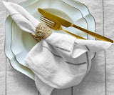 Lurex Linen Napkins - Metallic Silver Napkins