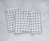 Black and White Linen Napkins