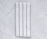 Striped linen Napkins - Black