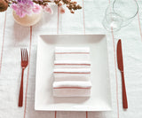 Metallic Thread Linen Napkins