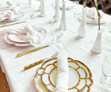 Metallic Thread Linen Napkins