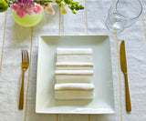Metallic Thread Linen Napkins