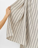 Linen beach towel in Subtle lines
