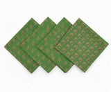 Green Block Print Napkins
