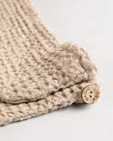 Linen hair towel turban in Beige