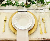 Black Embroidery Napkins - Line Design