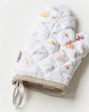 Linen oven mitt (1 pcs) in Meadow print