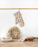 Linen oven mitt (1 pcs) in Botanical print
