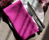Pink Linen Napkins Set of 4