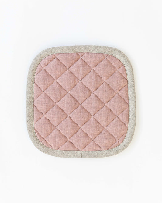Linen pot-holder (1 pcs) in Woodrose