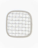 Linen pot-holder (1 pcs) in Charcoal grid