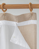 Waterproof linen shower curtain panel (1 pcs) in Natural