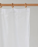 Waterproof linen shower curtain panel (1 pcs) in White