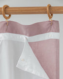Waterproof linen shower curtain panel (1 pcs) in Woodrose