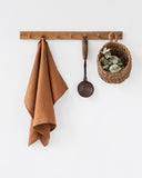 Linen tea towel in Cinnamon