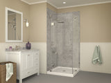 Valley Base Series 38 in. L x 38 in. W Corner Shower Shower Pan Base with Center Drain in Glossy White Marine Acrylic