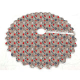 Printed Scalloped Christmas Tree Skirt