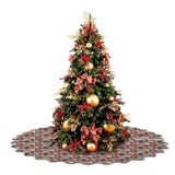 Printed Scalloped Christmas Tree Skirt