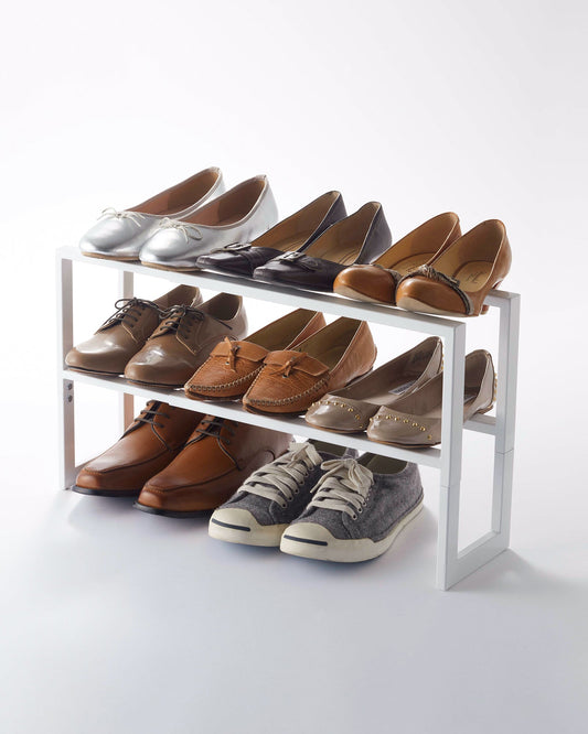Two-Tier Expandable Shoe Rack (11.8" H) - Steel