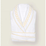 Chain Embroidered Cotton Bath Robe