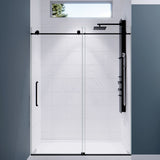 Madam Series 50 to 54 in. x 76 in. Frameless Sliding Shower Door with 3/8" (10mm) Tempered Clear Glass