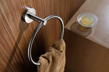 ANZZI Caster Towel Ring, RHINO ALLOY Certified Stainless Steel & Zinc, Scratch Resistant Surface, 5 lb. Capacity, Multiple Finishes