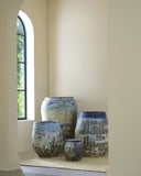 Cinisi Medium Antique Blue Drip Planter
