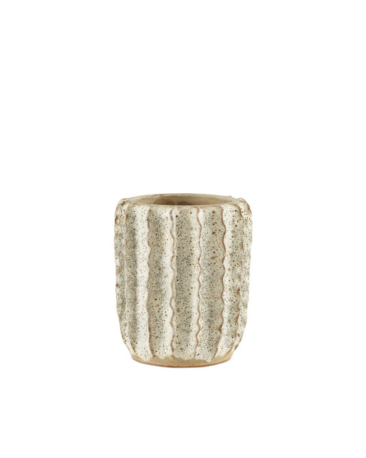 Sunken Boat Small White Vase