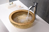 Regalia Series Vessel Sink in Speckled Gold