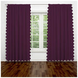 Scallop Luxurious Polyester Curtain (Set of 2)