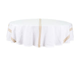 Round Tablecloth 63 inch - Striped Cotton Tablecloth