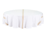 Round Tablecloth 63 inch - Striped Cotton Tablecloth